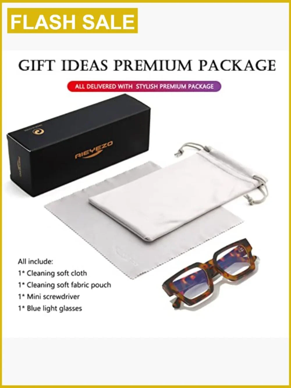 Square Thick Frame Blue Light Blocking Glasses for Women Men Oversized